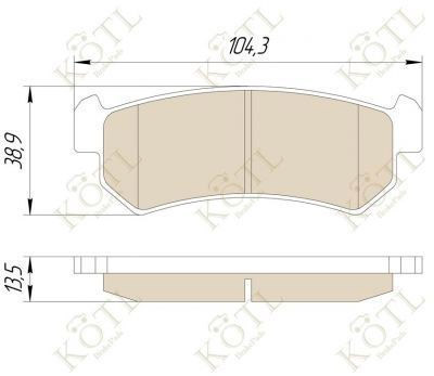 Тормозные колодки KOTL 3348KT