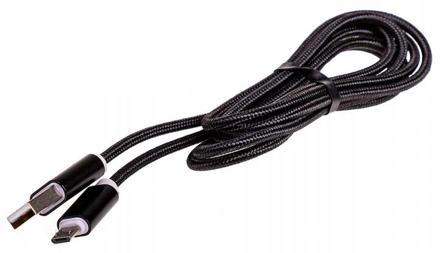 Кабель USB - microUSB 3.0А 1,5м SKYWAY Черный в коробке