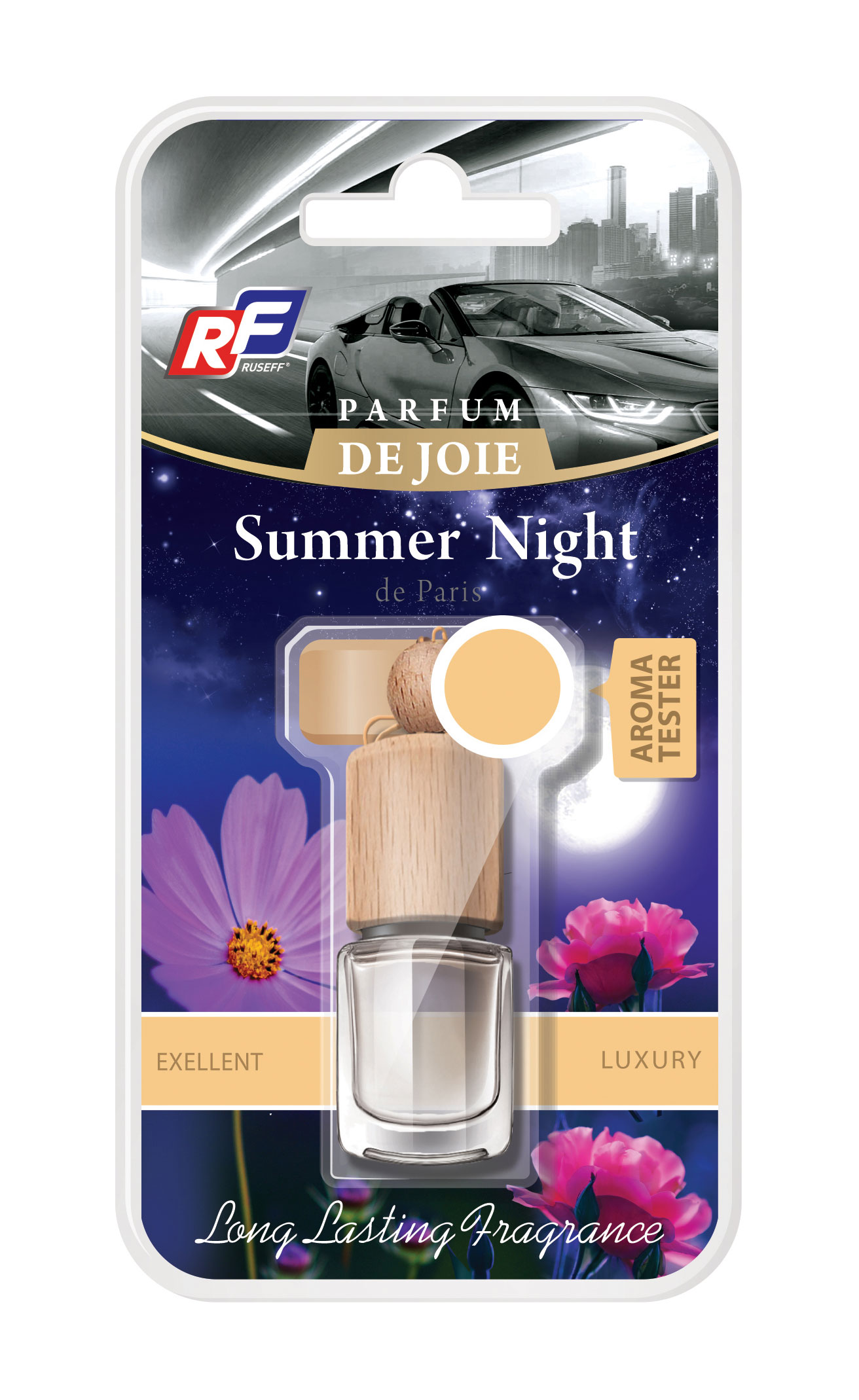 Ароматизатор подвесной жидкостный RUSEFF PARFUM DE JOIE Summer Night (0, 005л)