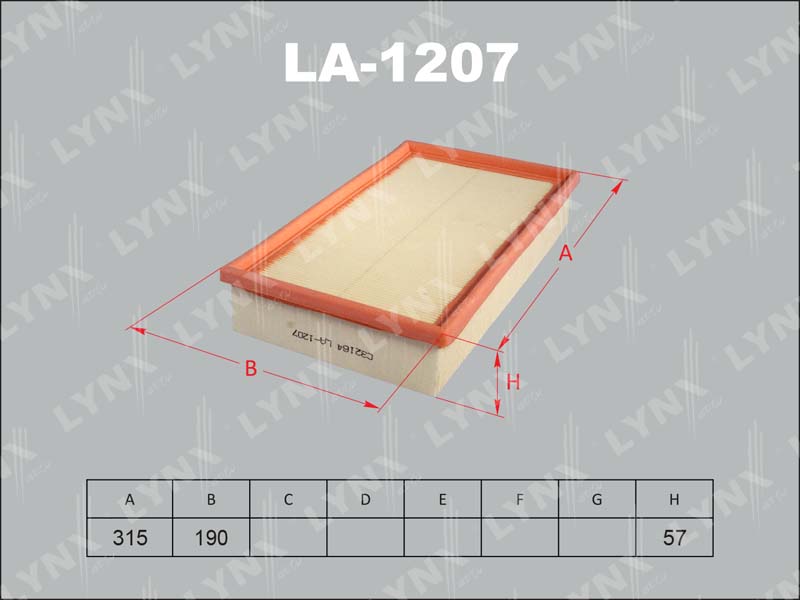 Фильтр воздушный LYNX LA-1207 / C 32 164