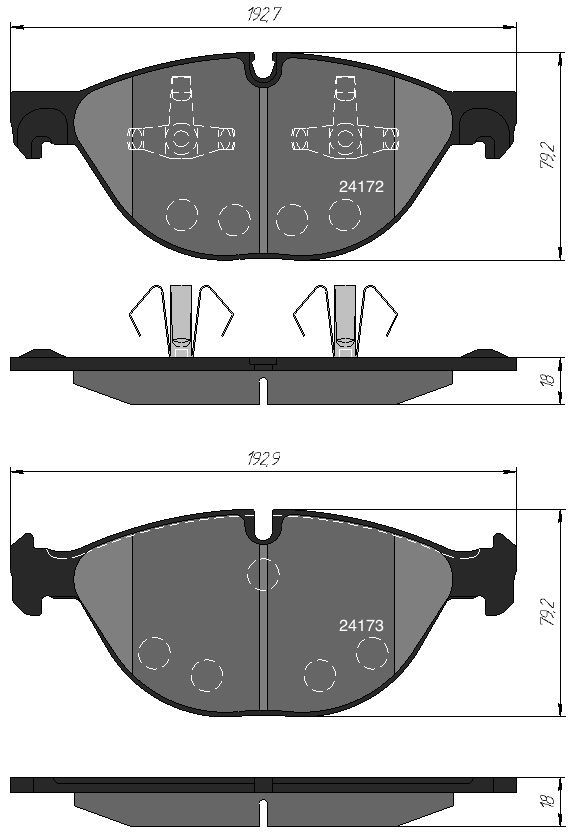 Тормозные колодки KOTL 1728KT