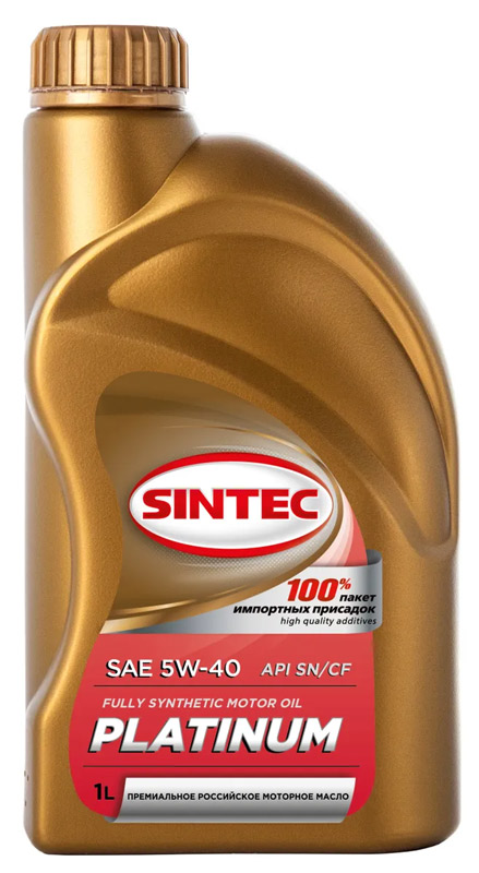 Масло моторное синтетическое Sintec Platinum 5W-40, 1л