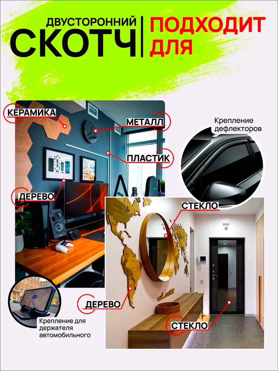 Скотч двухсторонний 20мм-5м 3М прозрачный