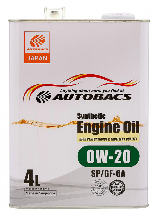 Масло моторное синтетическое Autobacs ENGINE OIL 0W-20 SP/GF-6A 4л.
