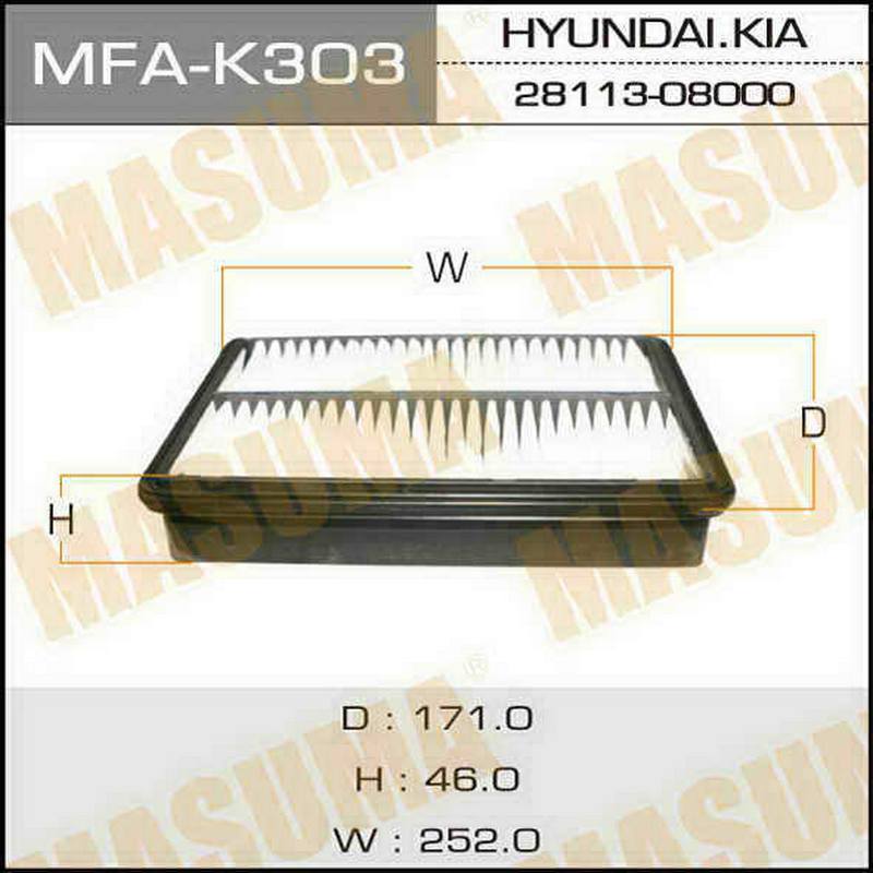 Воздушный фильтр Masuma MFA-K303