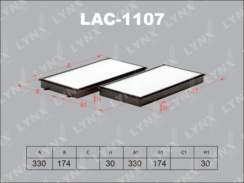 Фильтр салонный LYNX LAC-1107 / CU 3124/2