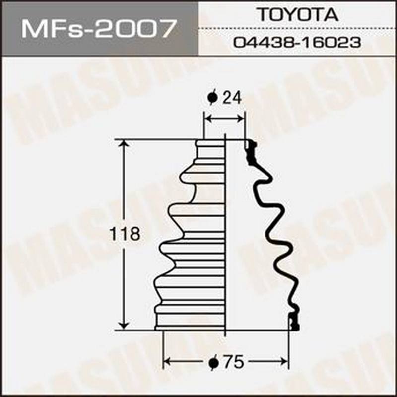 Пыльник привода Masuma MF-2007