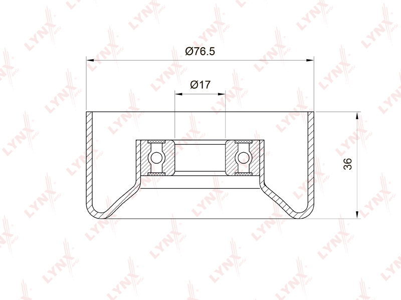 Ролик натяжной приводного ремня LYNX PB-5005 / 31180-PNA-003