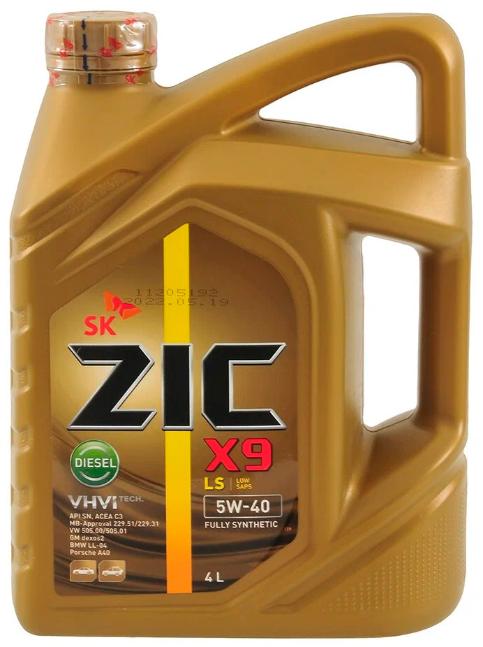 Масло моторное синтетическое ZIC X9 LS Diesel 5W-40 4л