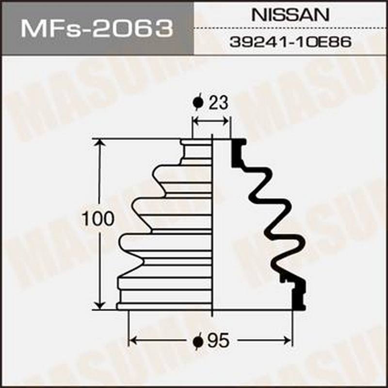 Пыльник ШРУСа Masuma (силикон), MFs-2063