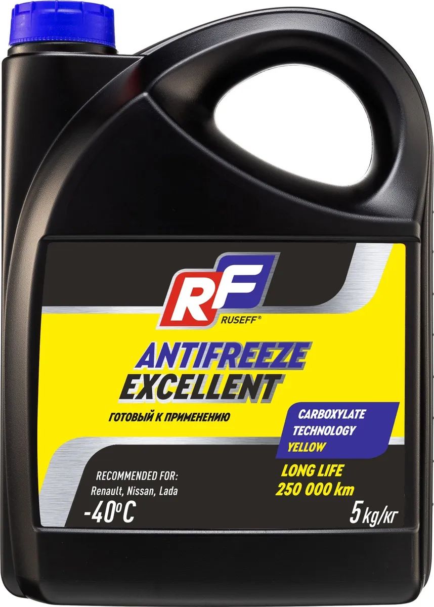 Антифриз RUSEFF ANTIFREEZE EXCELLENT OAT Желтый 5кг