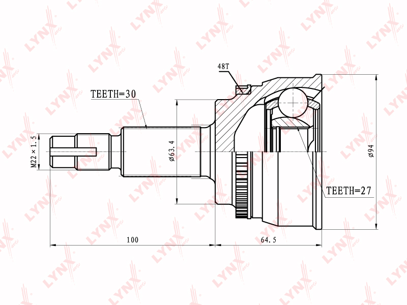 Шрус LYNX CO-7524A