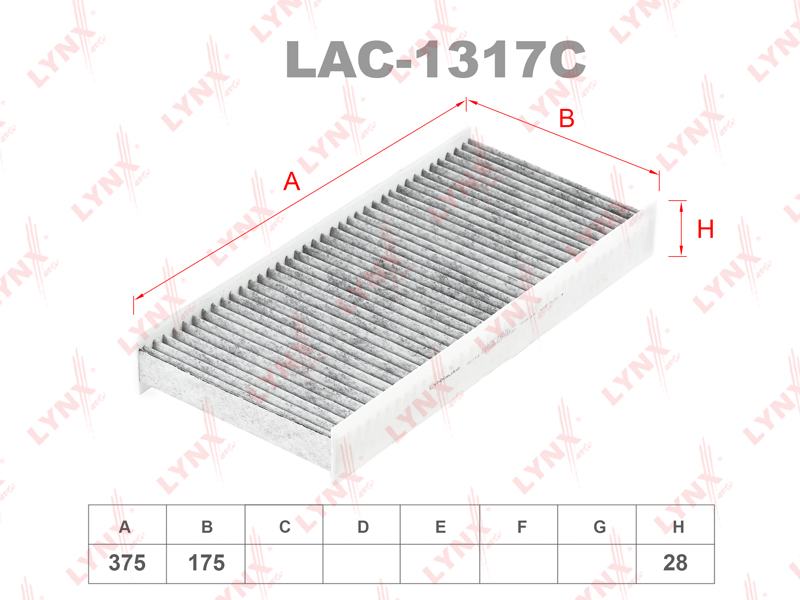 Фильтр салонный LYNX LAC-1317C CUK 3847