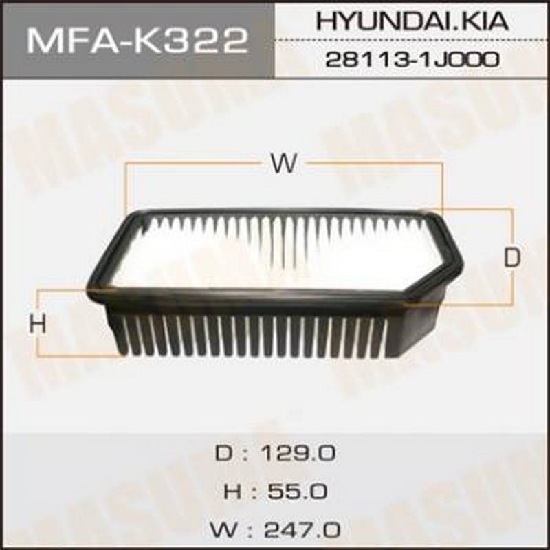 Воздушный фильтр Masuma MFA-K322