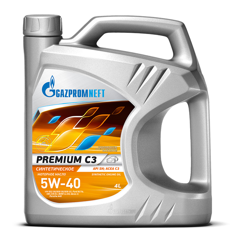 Моторное масло GAZPROMNEFT Premium С3 5W40 синтетика 4л