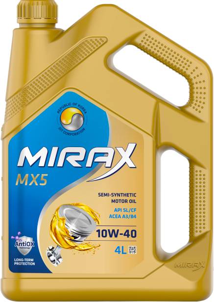 Моторное масло MIRAX MX5 10W40 A3/B4 SL/CF полусинтетика 4л