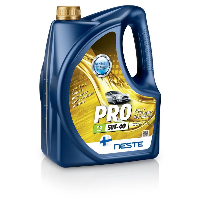 Синтетическое моторное масло NESTE City Pro 5W40 4л.