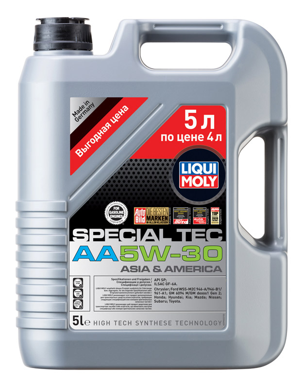 НС-синтетическое моторное масло Liqui Moly Special Tec AA 5W-30 5л