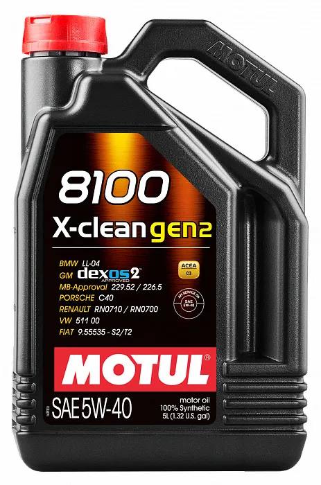Моторное масло Motul 8100 X-Clean gen 2 C3 5W40 5л