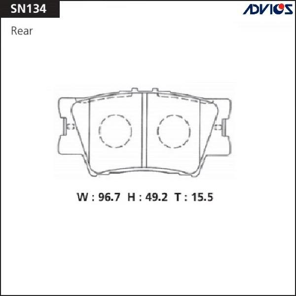 Колодки тормозные ADVICS SN134
