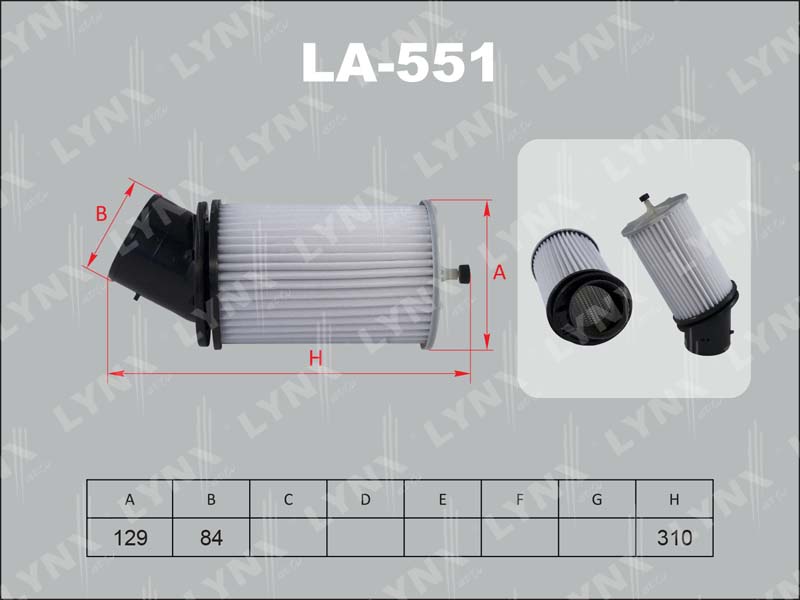 Фильтр воздушный LYNX LA-551 / A-854