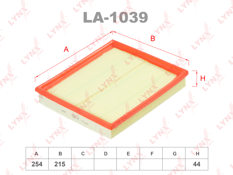 Фильтр воздушный LYNX LA-1039 / C 2598