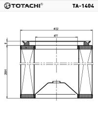 Фильтр воздушный TOTACHI TA-1404/А-170 TOYOTA 17801-54100