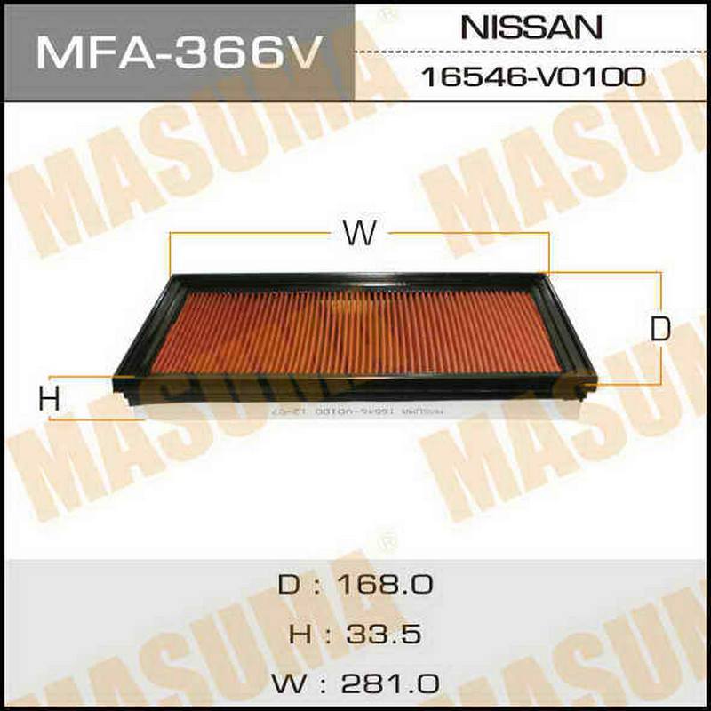 MFA-366V Воздушный фильтр MASUMA 