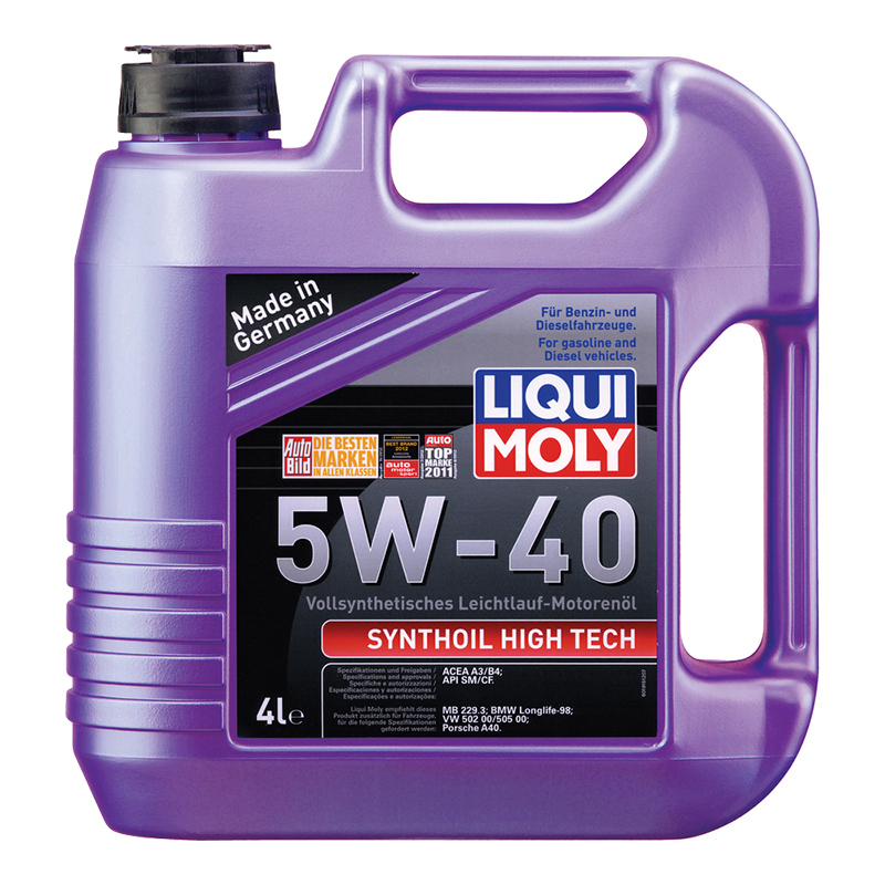 Масло моторное 1915 LiquiMoly SynthoilHighTech синтетическое 5W40 4л