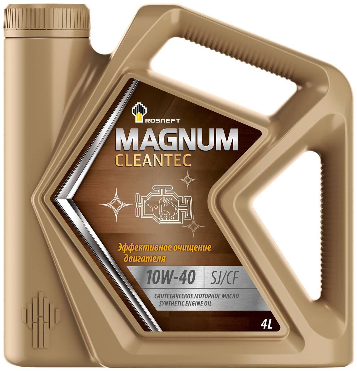 Масло моторное Rosneft Magnum CLEANTEK 10W40 синт 4л