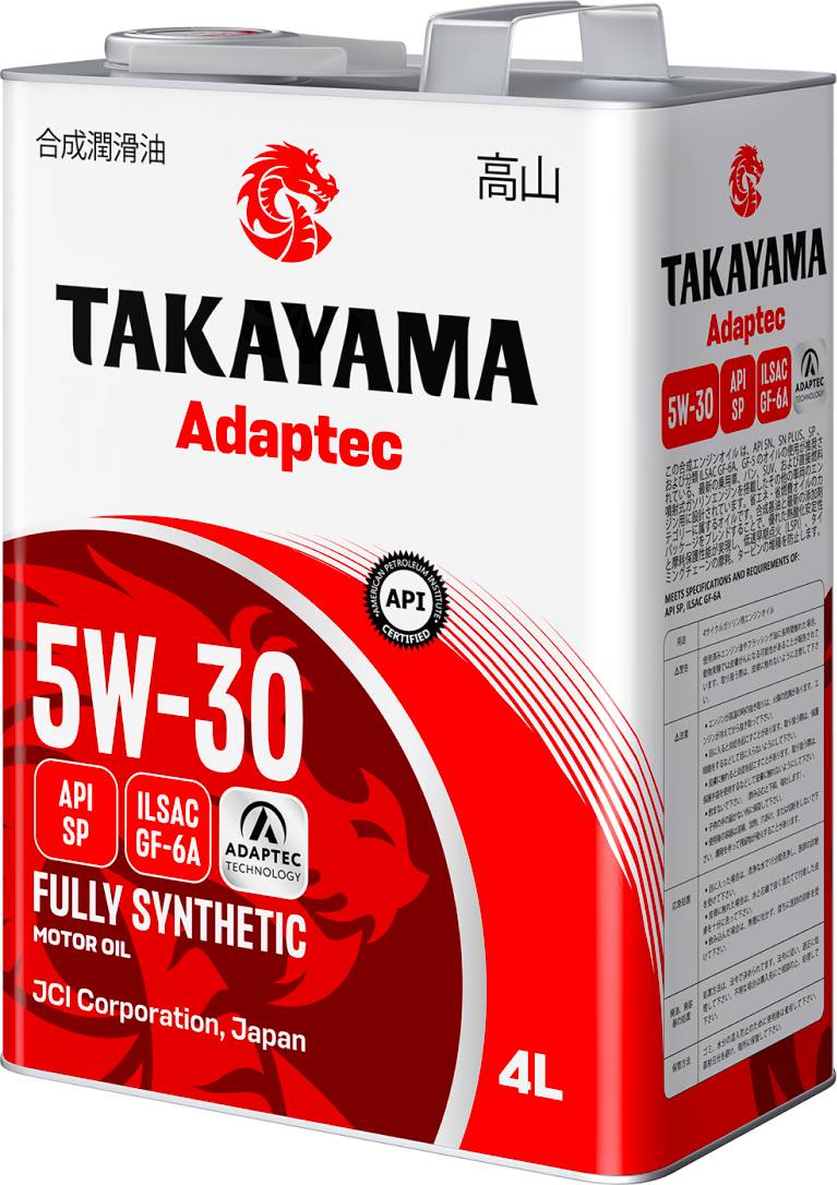 Масло моторное TAKAYAMA  Adaptec 5W30 SP / GF-6A, синтетика, 4л жесть