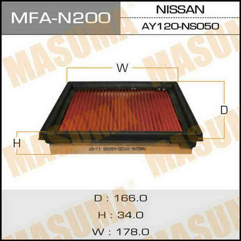 Воздушный фильтр MASUMA MFA-N200