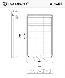 Фильтр воздушный TOTACHI TA-1408 А-174 17801-74060