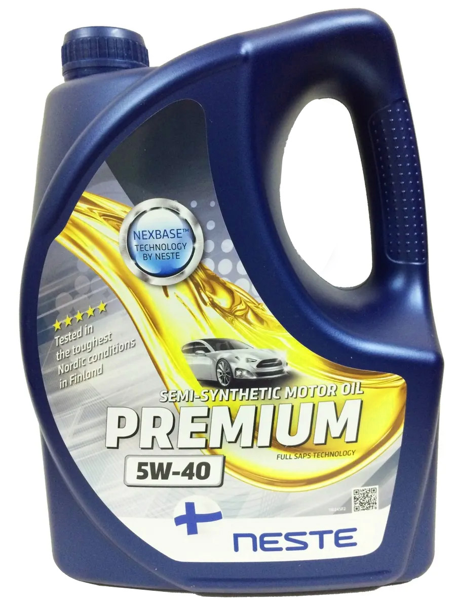 Моторное масло Neste PREMIUM 5W-40 Полусинтетическое 4 л