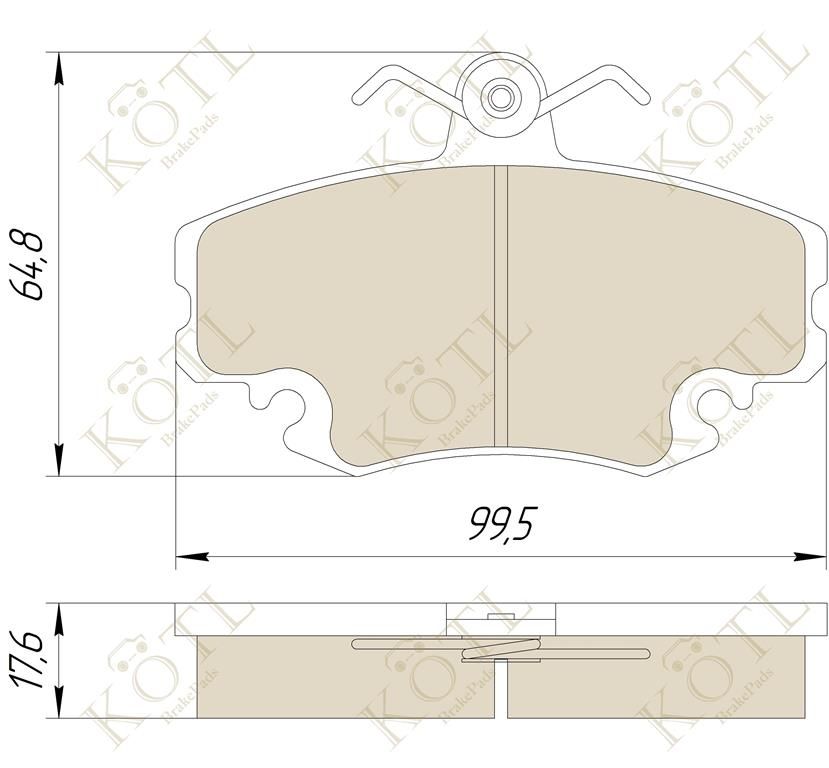 Тормозные колодки KOTL 400KT