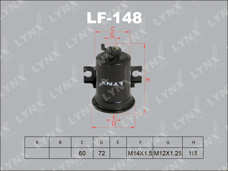 Фильтр топливный LYNX LF-148 / FC-183