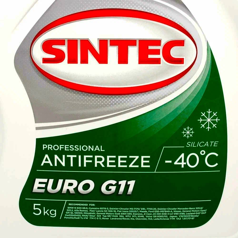 Антифриз SINTEC EURO G11 5кг зеленый
