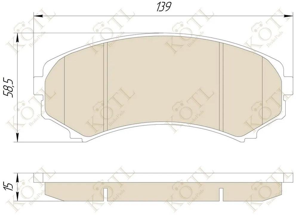 Тормозные колодки KOTL 3246KT