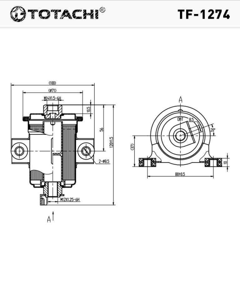 Фильтр топливный TOTACHI TF-1274/FC-183