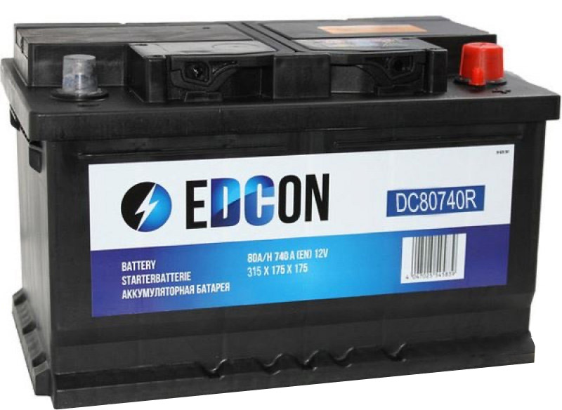 Аккумуляторная батарея EDCON DC80740R 80Ah 740 A (правая)