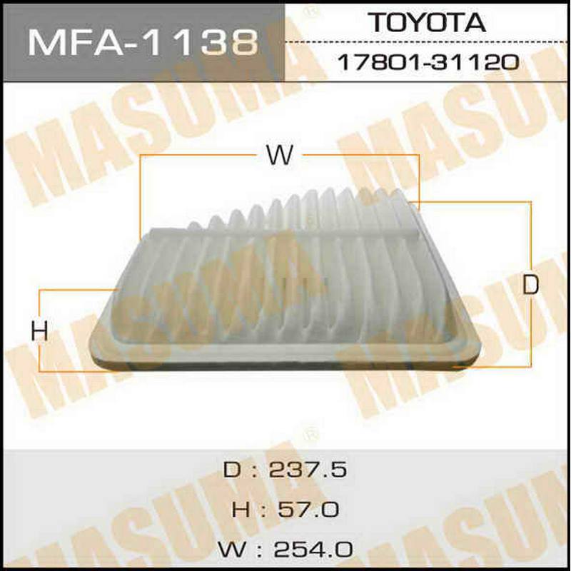 Воздушный фильтр MASUMA MFA-1138