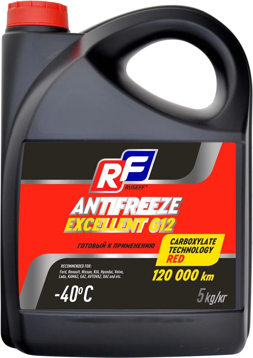 RUSEFF Антифриз ANTIFREEZE EXCELLENT G12 40 (5кг)