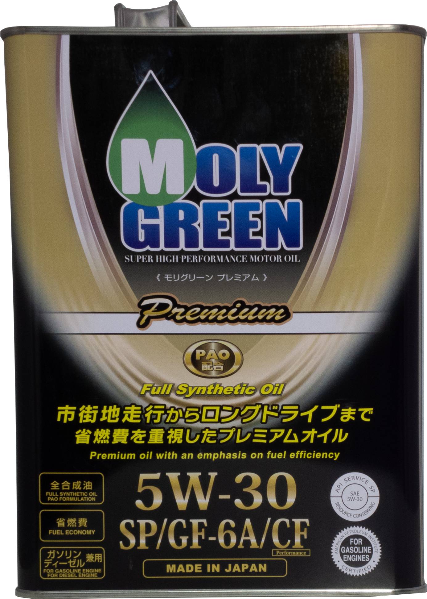 Моторное масло MOLY GREEN Premium 5w30 SP/GF-6A/CF 4л