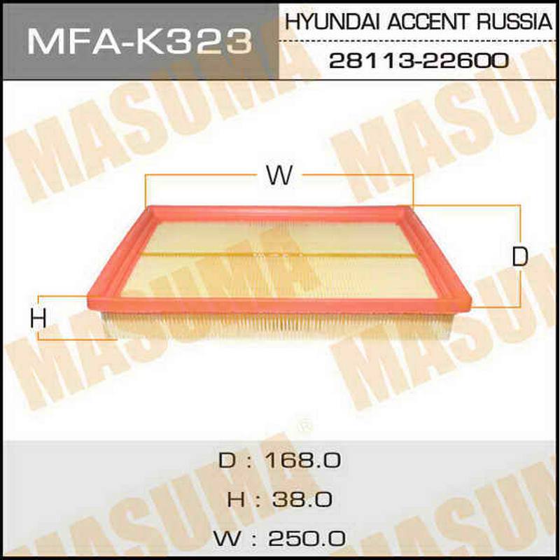 Фильтр воздушный MASUMA MFA-K323