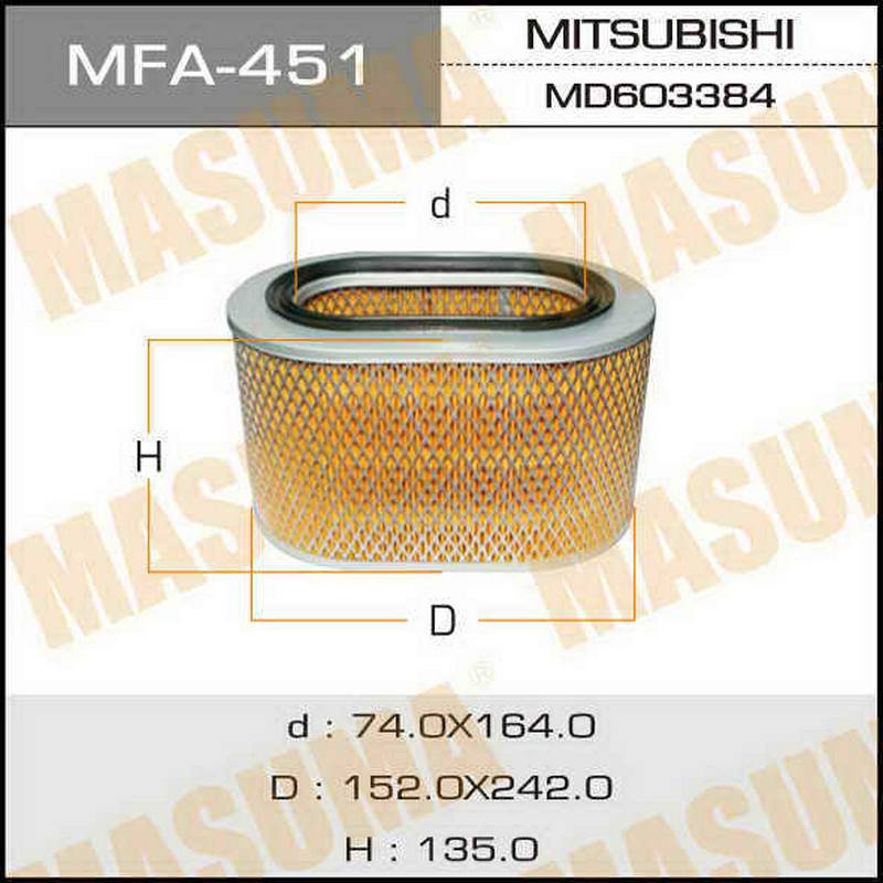 Воздушный фильтр MASUMA MFA-451