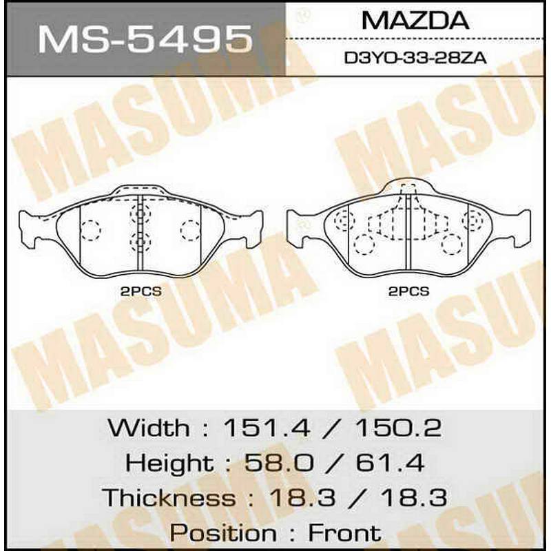 Колодки тормозные дисковые MASUMA MS-5495