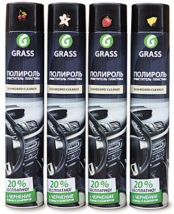 Полироль очиститель пластика GRASS "Dashboard Cleaner" клубника 750 мл 120107-3