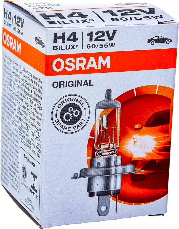 Лампа галогенная OSRAM Original Line 64193 H4 12V 60/55W P43t