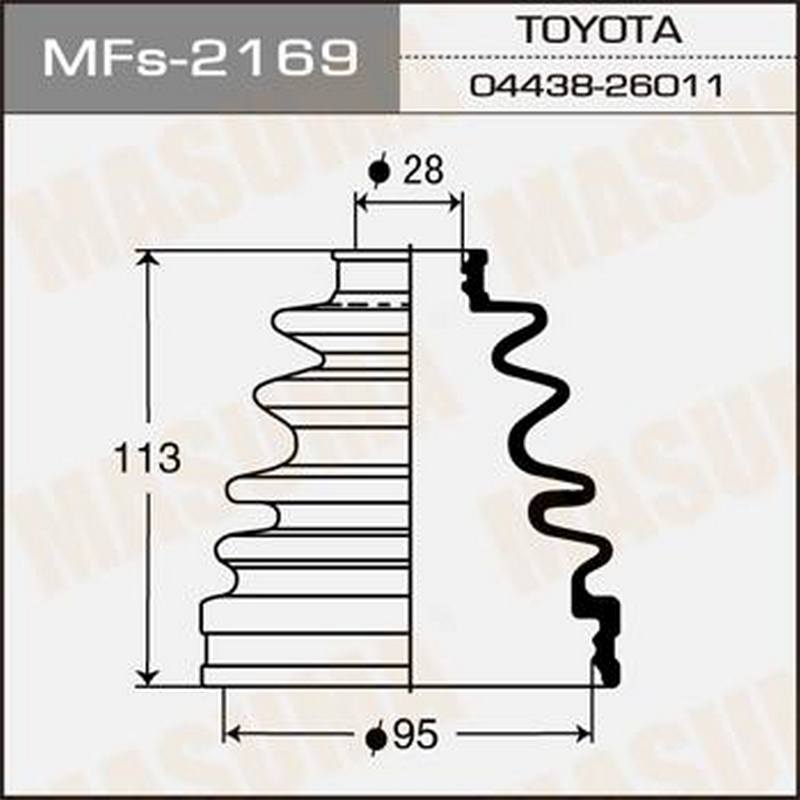 Пыльник привода Masuma MF-2169