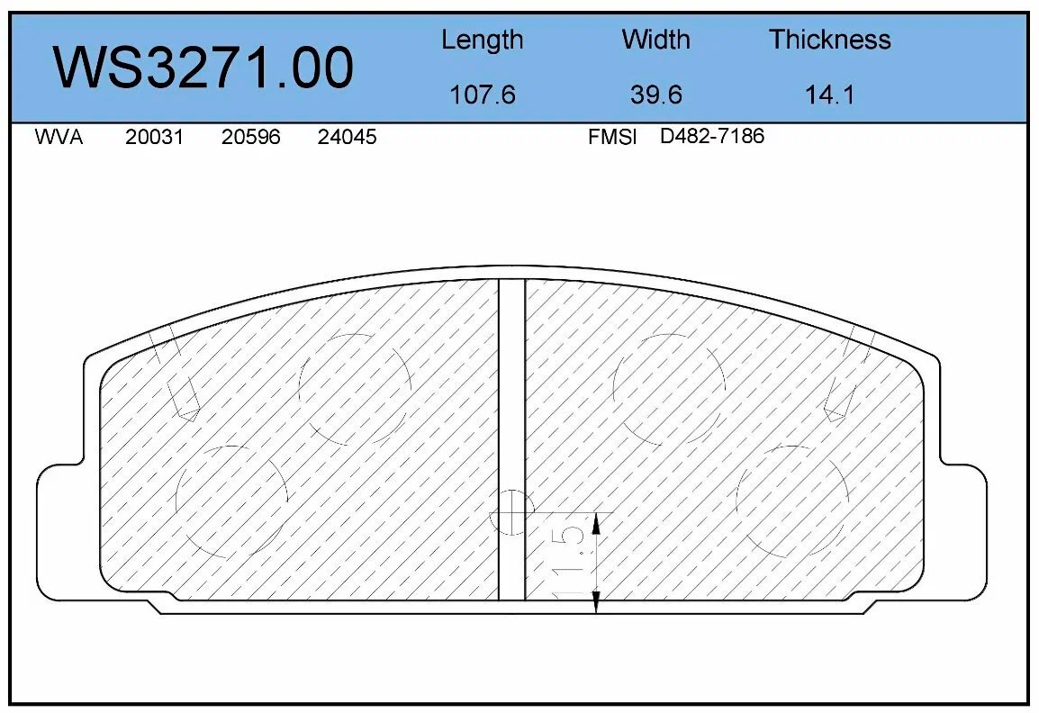 Колодки тормозные дисковые JEENICE WS3271.00